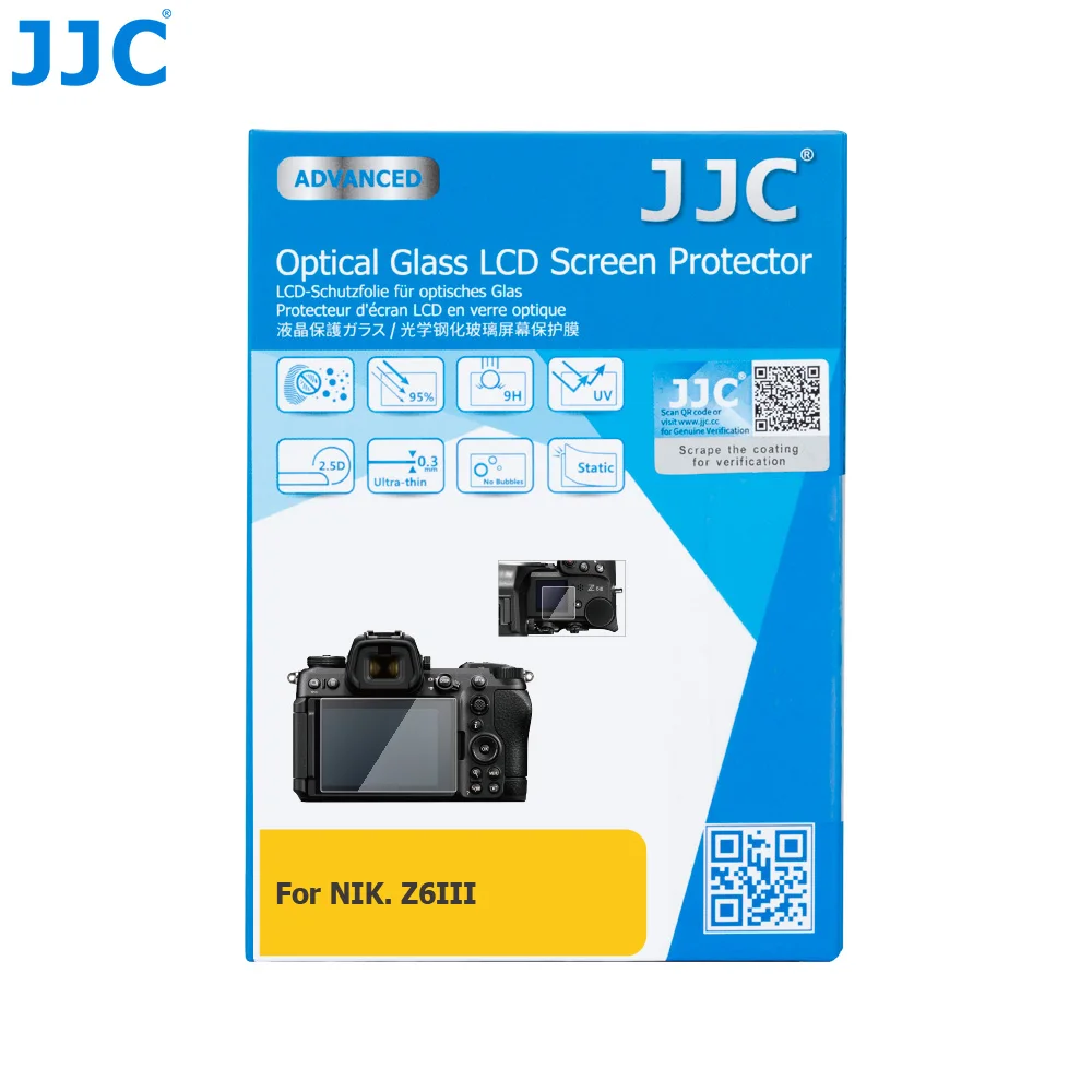 JJC-cubierta protectora de vidrio templado para Nikon Z6 III, película protectora para pantalla de cámara