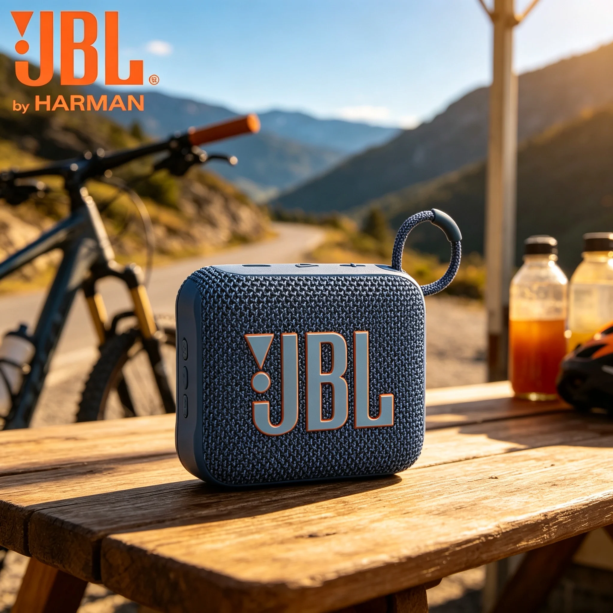 JBL GO4 4th Gen Music Gold Brick Mini Wireless Bluetooth Speaker, Portable Outdoor Dustproof & Waterproof