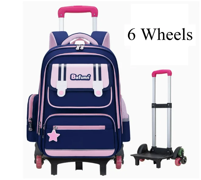 حقيبة ظهر مدرسية بعجلات للبنات حقائب ظهر بعجلات مدرسية للأولاد في المدارس الابتدائية حقائب ظهر مدرسية متدحرجة #5