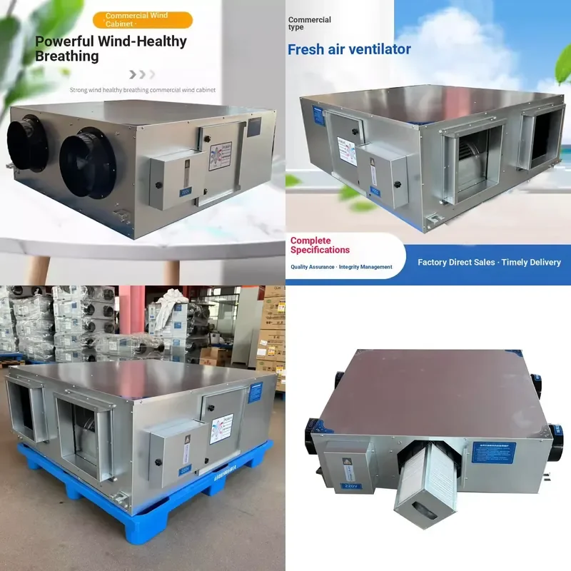 Sistema de ventilación con recuperación de calor MVHR HRV ERV VMC mejorado con grafeno para viviendas, sistema de circulación de aire HVAC Duplo Fluxo