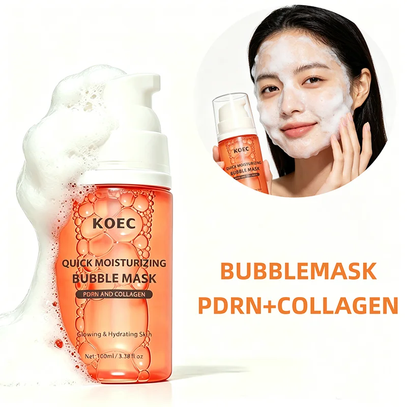 Collagen PDRN Bubble Facial Mask Deep Hydrating Moisturizing Face Mask Sheet Bubble Deep Cleansing Pore Care Brighten Skincare