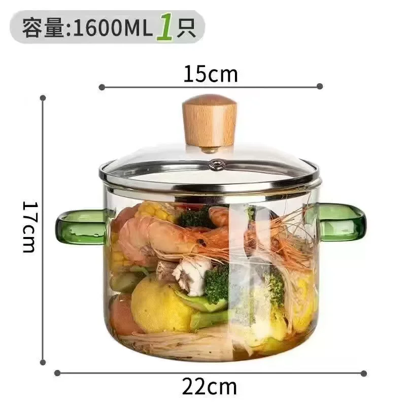 Red Wine Brewing Container Thickened High Borosilicate Transparent Glass Pot Suitable for Open Flame