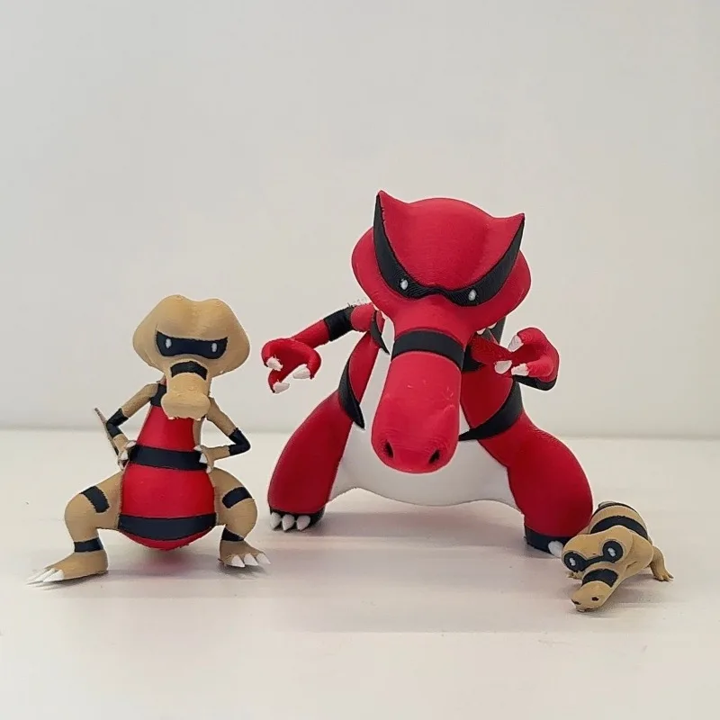 Disponibile Stampa 3D 15 cm Pokemon Figura Krookodile Sandile Anime Modello da collezione Decorazioni per il desktop in PVC Regali per bambini per le vacanze