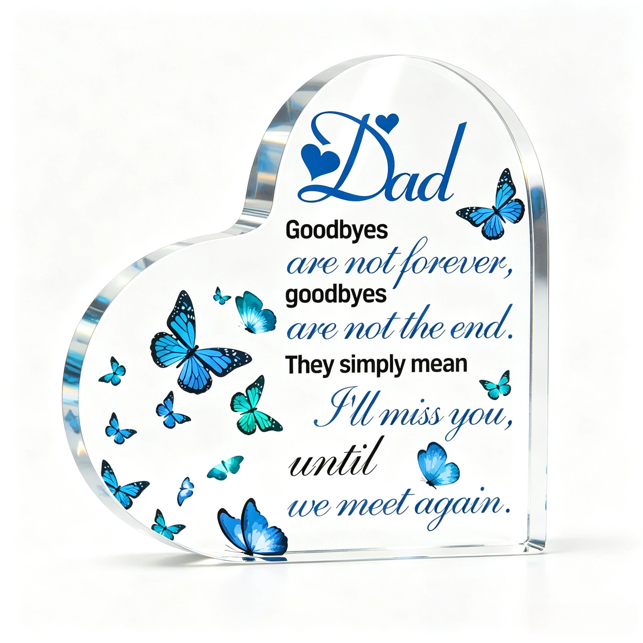 Sympathy Gifts for Loss of Loved One, Memorial Gifts for Loss of Dad, In Memory of Father Plaque, Bereavement Condolences Grief Gifts, Funeral Remembrance Decor Ornament Sign