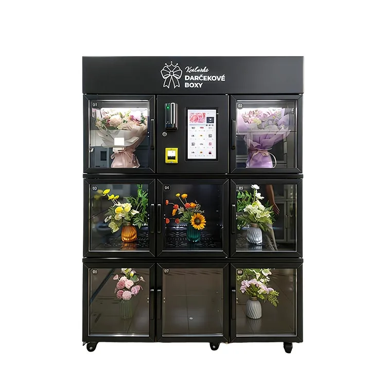 Self Service Flower Locker Vending Machine Unmanned Fresh Bouquet Vending Equipment