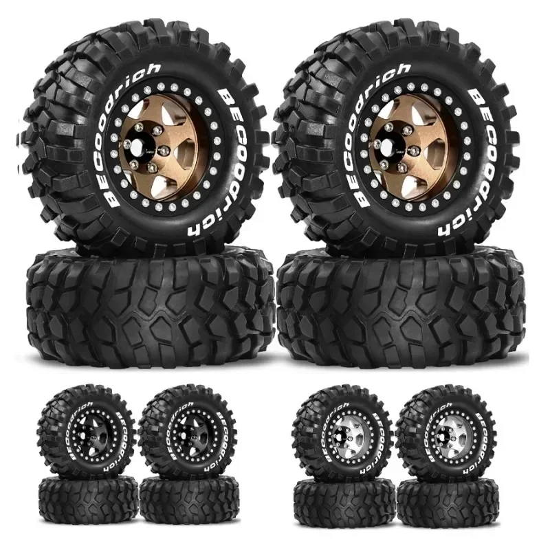 Jeu de 4 jantes métalliques 95 mm (1,9 po) à déport profond avec beadlock pour voiture RC Crawler 1/10 MJX H12Y R260