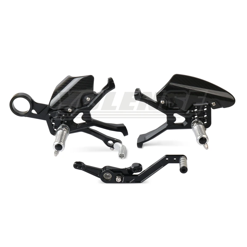 Motorcycle Accessory Carbon Adjustable Footrests Rearset Rear Footpeg Foot Rests For S1000RR M1000RR S1000 RR M1000 RR 2023-2025