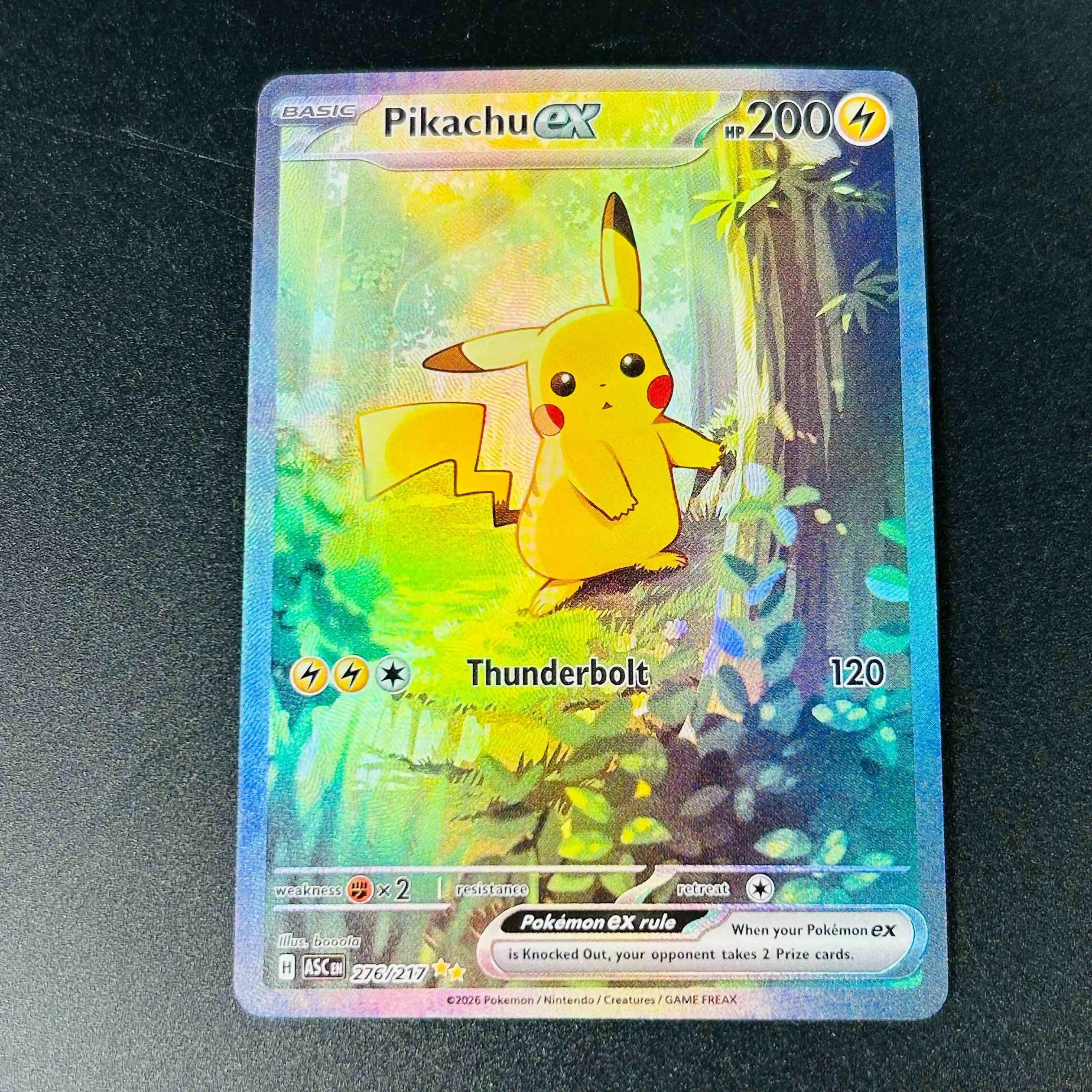 2026 English Yellow Electric Mouse EX DIY Foil Textured Card Collectible Grade Premium Anime Collection Cards