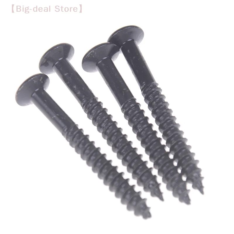 【M】4 Pcs Electric Guitar Neck Mounting Ferrules/bushings And Screws 5*45mm Chromium/black/gold Bass Reinforcement Buckle