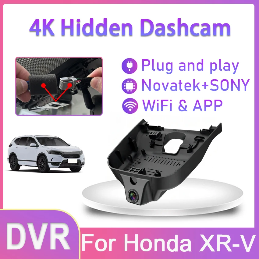 New! Dash Cam For Honda XR-V XRV 2022 2023 UHD 2160P Car DVR Wifi Plug and play DashCam Video Recorder Original,Car Accessories