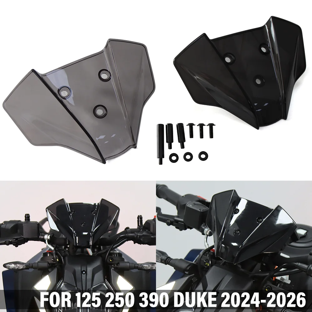 FOR 125/250/390DUKE 2025/1290 SUPER DUKE R/RR/EVO Motorcycle Windshield Fairing Wind Flyscreen Deflectors Windscreen Accessories