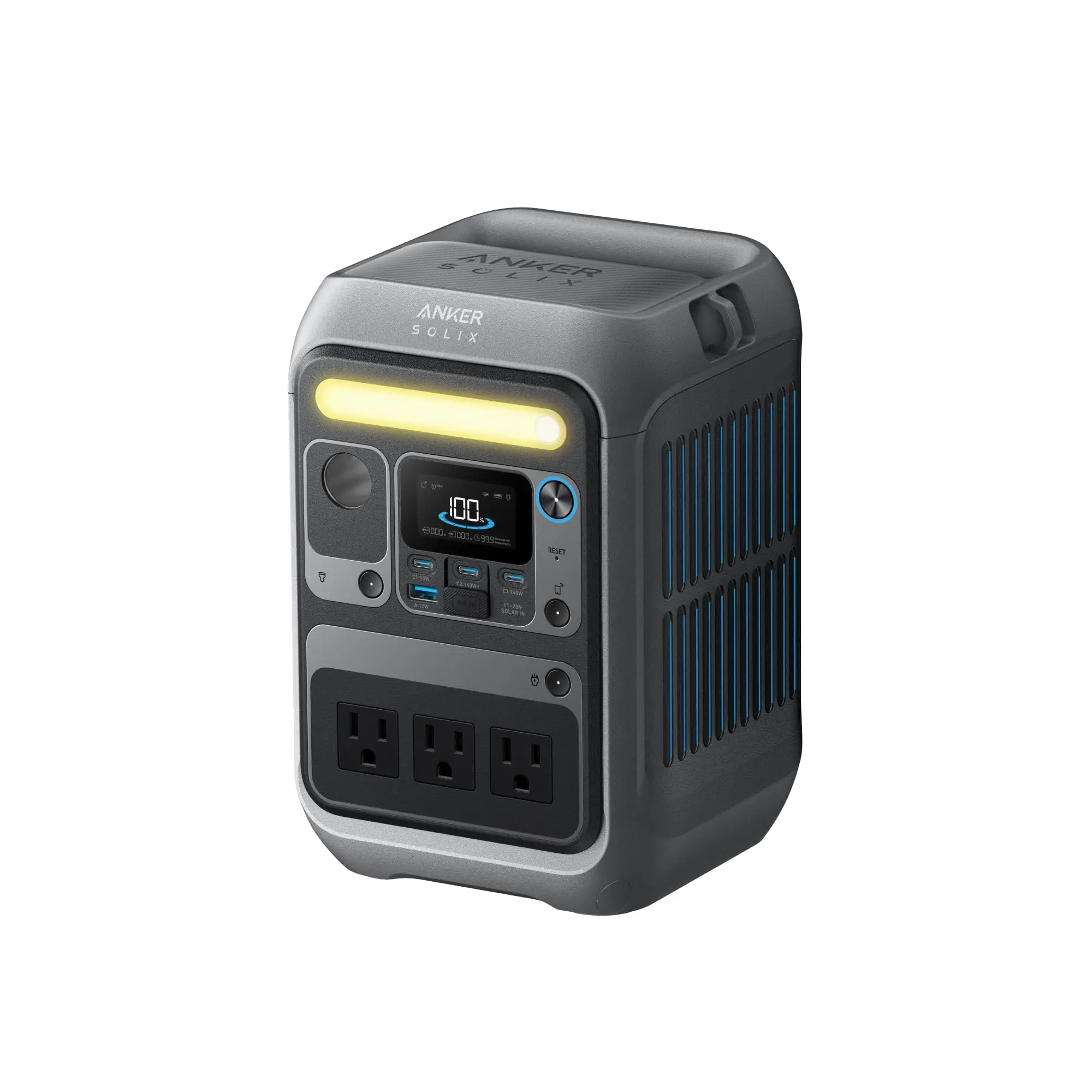 SOLIX C300 Portable Power Station, Outdoor 288Wh LiFePO4 Battery, 300W (600W Surge) Solar Generator, 140W Two-Way Fast