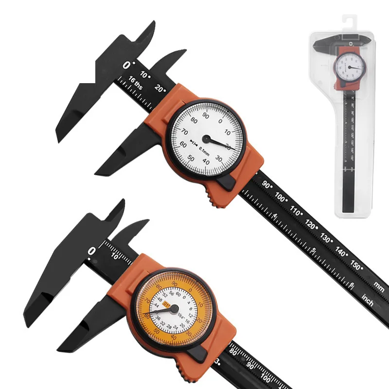 

20pcs Metric 0-150mm Plastic Caliper With Gauge British 0-6 "plastic Vernier Caliper With Gauge Plastic Caliper