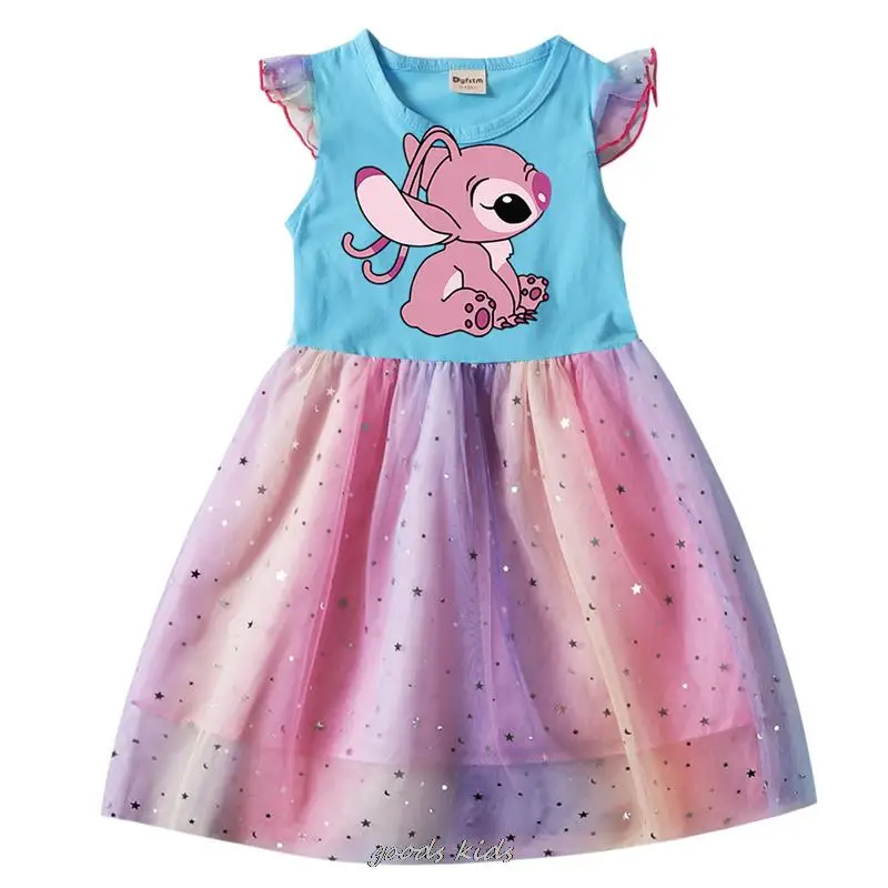 Lilo und Stich Mädchen Cosplay Kleid Kleidung Mädchen Kinder Party Halloween Karneval Geburtstags feier Prinzessin Abendkleider