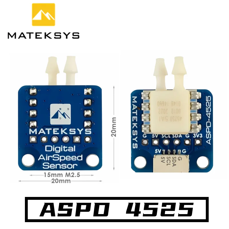 

MATEK ASPD-4525 DIGITAL Airspeed SENSOR For F405-WING F411-WING F722-Wing Fligh Controllers RC Airplane Fixed-Wing Drones Parts