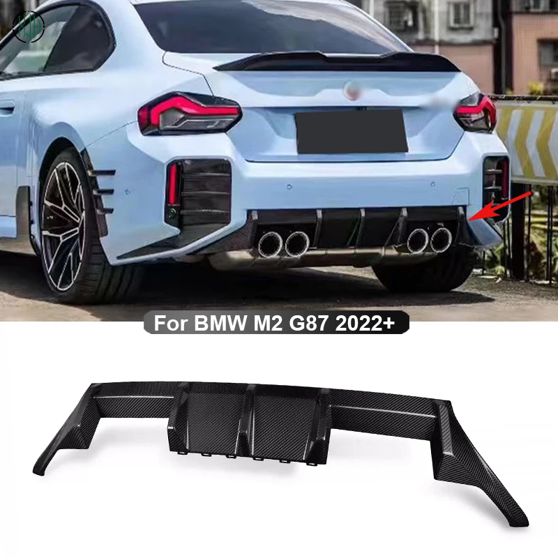 Dry Carbon Fiber For BMW M2 G87 2022+ Car Rear Bumper Lip Diffuser Spoiler Parts MP Style Upgrade Body kit