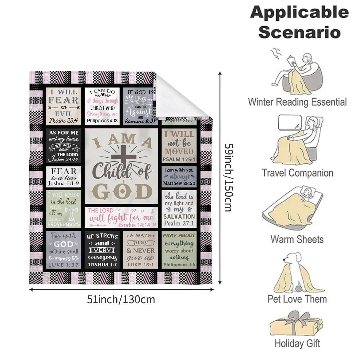 Bible Scripture Inspirational Blanket