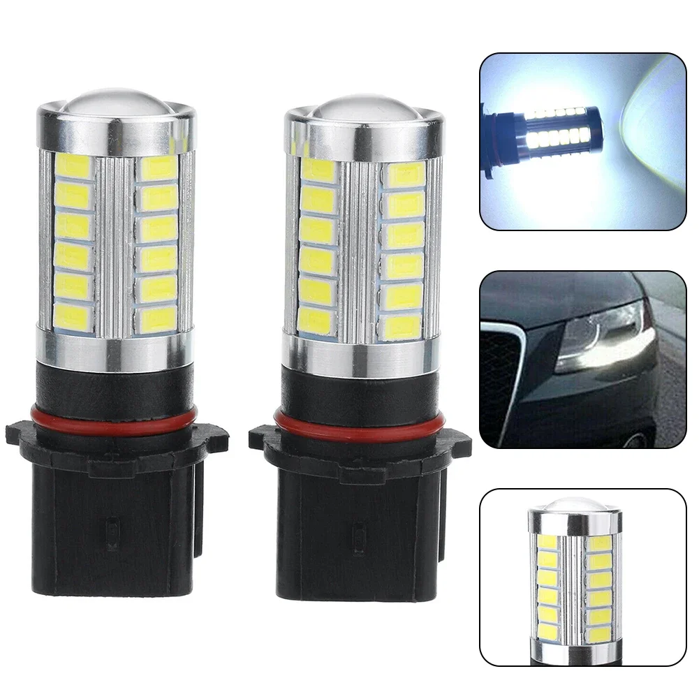 

2pcs/set P13W White LED Fog Light Bulbs Daytime Running Light DRL Accessories For A4 B8 Fog Lamp Bulbs 6000-6500K Replacement