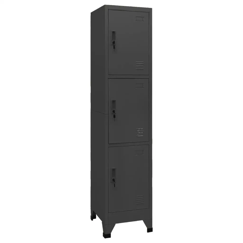 38x45x180 cm Anthracite Steel Locker Cabinet - Durable Storage Solution for Home or Office