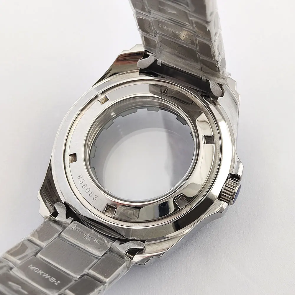 44mm watch case NH35/NH36 case stainless steel case sapphire glass timing case suitable for NH35NH36 movement watch accessories