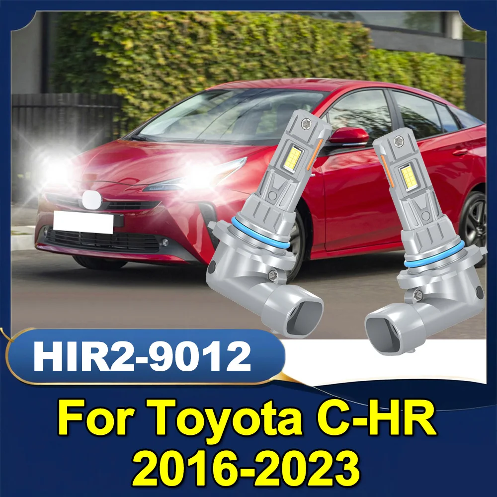 

Светодиодная лампа для фар 9012 HIR2 Canbus без ошибок, высокая мощность, 6000K, белый свет, 12В, для Toyota C-HR 2016-2023