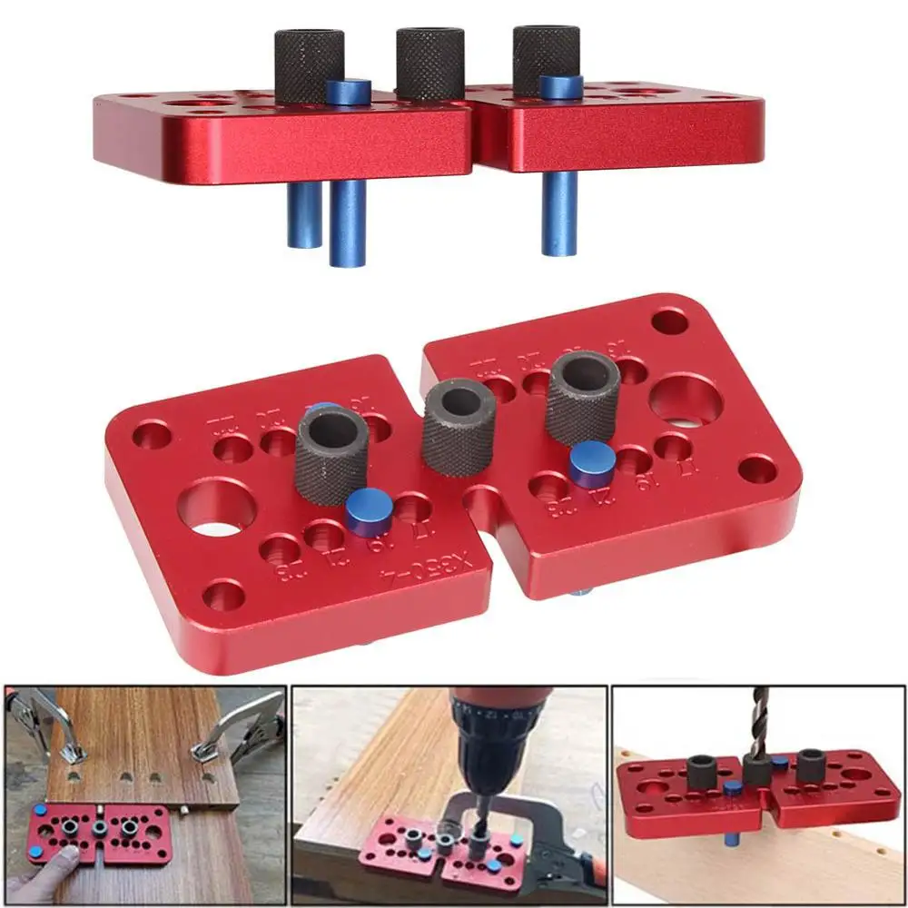 6/10mm Drilling Locator Wood Dowelling Jig Self Centering Drill Guide Kit Vertical Pocket Hole Jig DIY Woodworking Tools