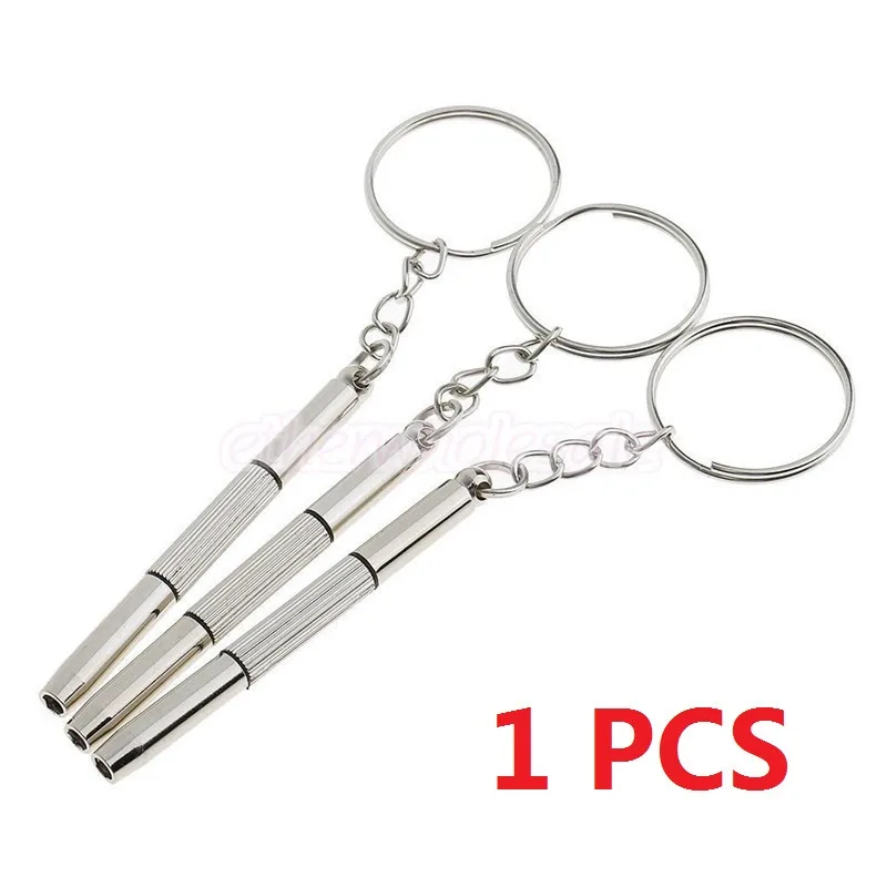 ไขควงไขควงแว่นตา3In1อุปกรณ์ซ่อมนาฬิกาพวงกุญแจแบบพกพาเครื่องมือช่างมีความแม่นยำอุปกรณ์ทำมือ