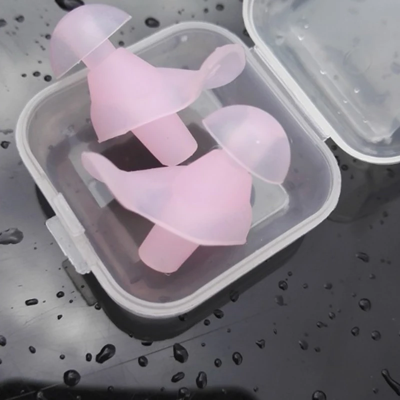1 Pair Ear Plugs Water Sports Waterproof Soft Silicone Ear Protector For Swimming Diving Earplugs Swimming Accessories