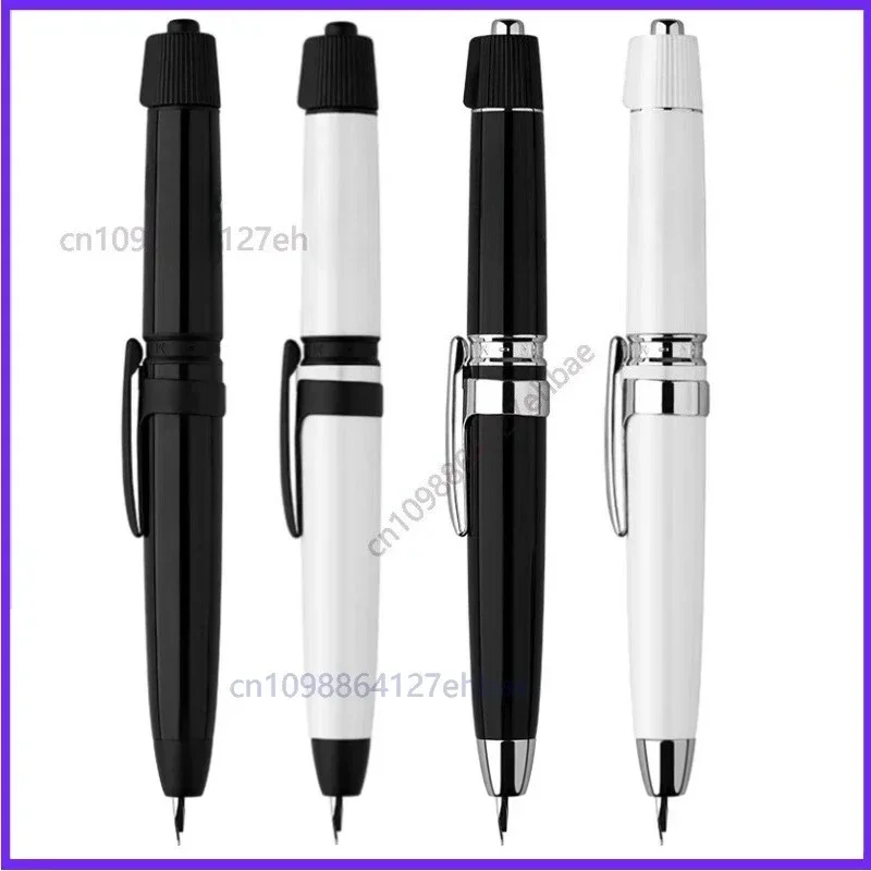 For MAJOHN-Retractable Fountain Pen, A3 Press Rotation, Extra Fine Nib 0.4mm Clip and Converter, Ink Writing, Office and School