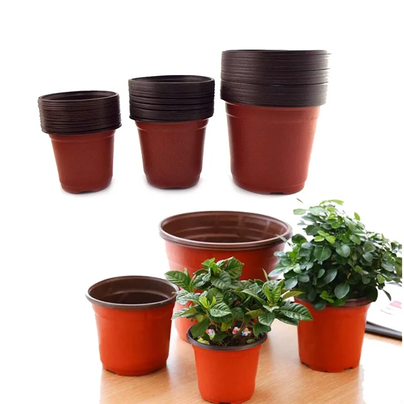 Plant Flower Pots Plastic Cactus Tiny Nursery Pot Transplant Fall Resistant Tray Grow Box Green Planters Growing Garden Tools A1