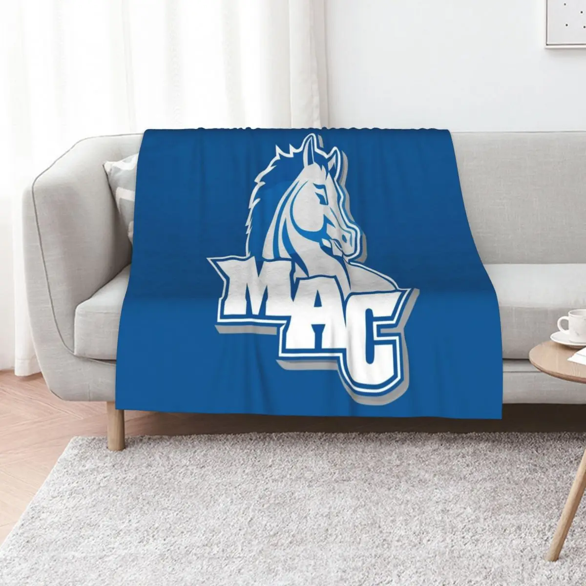 The Mount Aloysius Mounties Throw Blanket Soft Sherpa Fleece Warm Blanket for Winter