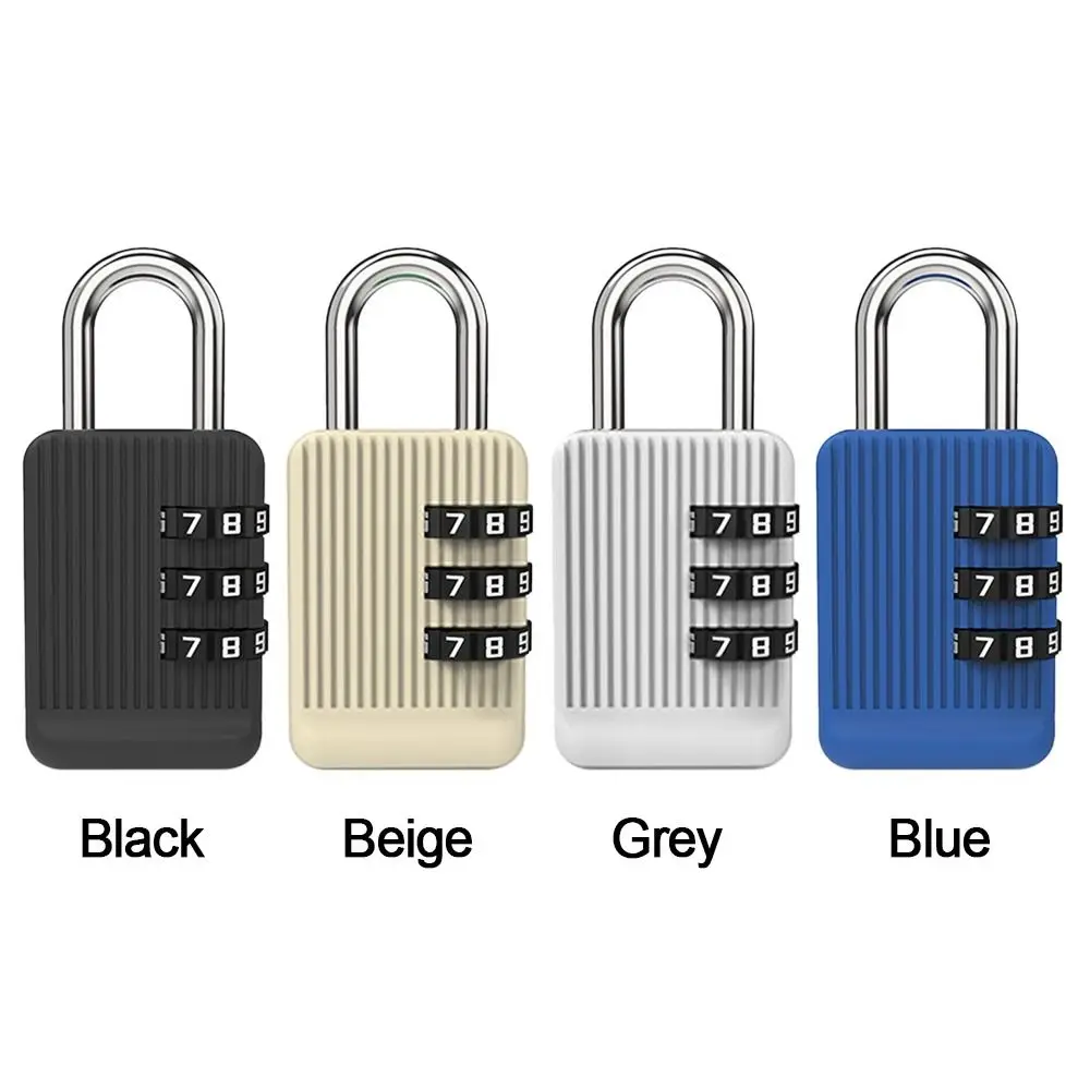 3 Dial Digit Password Lock Combination Cabinet Suitcase Luggage Metal Code Locks Travel Outdoor Safe Anti-Theft Padlock