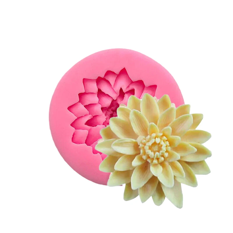 3d schöne Lotusblumen Silikon form DIY Hochzeits feier Backen Fondant Seife Harz Ton Schimmel Kuchen Dekorations werkzeuge