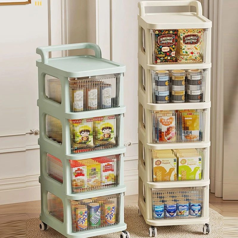 Small cart, baby and baby supplies cabinet, floor to floor movable, toy storage rack