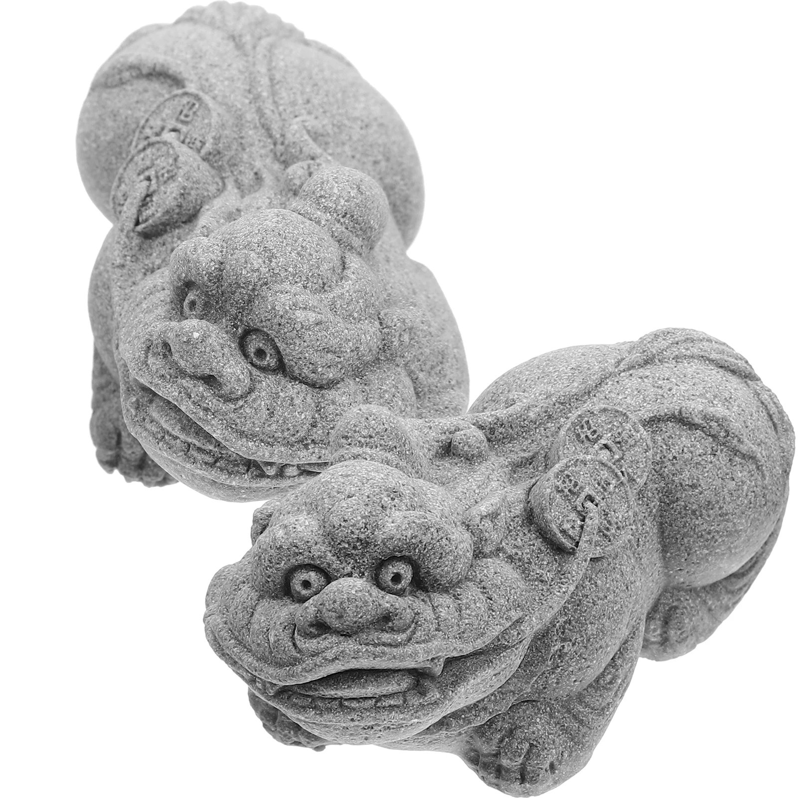 

1 Pair Eco-Friendly Sandstone Animal-Statue Figurines Cute Turtle Garden Ornaments
