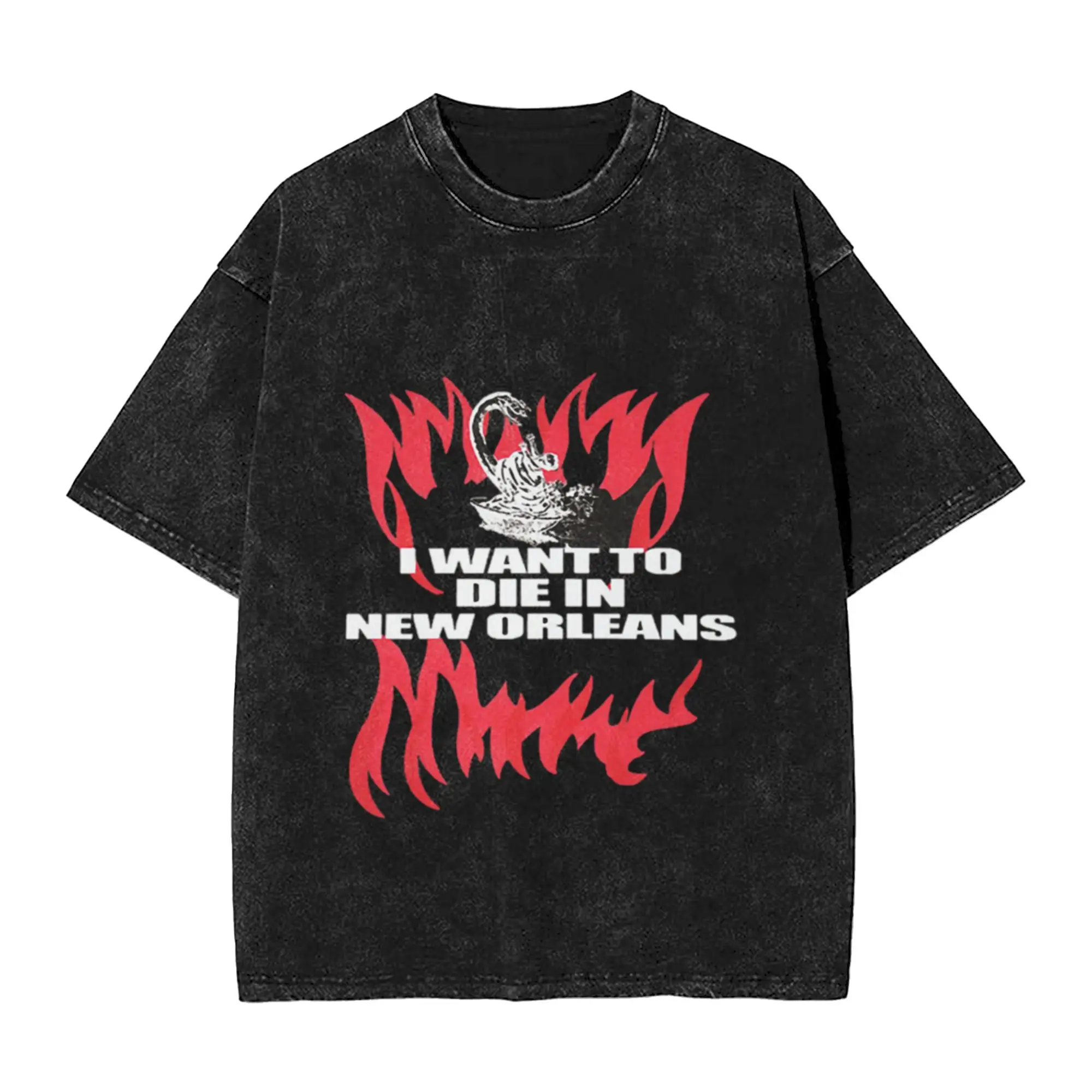 I Want To Die In New Orleans Unique Comfort A Vintage Oversized Cotton Unisex T-Shirts