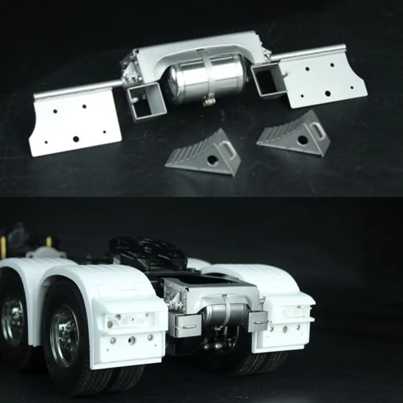 

Metal Simulated Tail Beam Gas Tank for 1/14 Tamiya RC Truck Trailer Tipper Scania 770S R620 R470 MAN Car Diy Parts