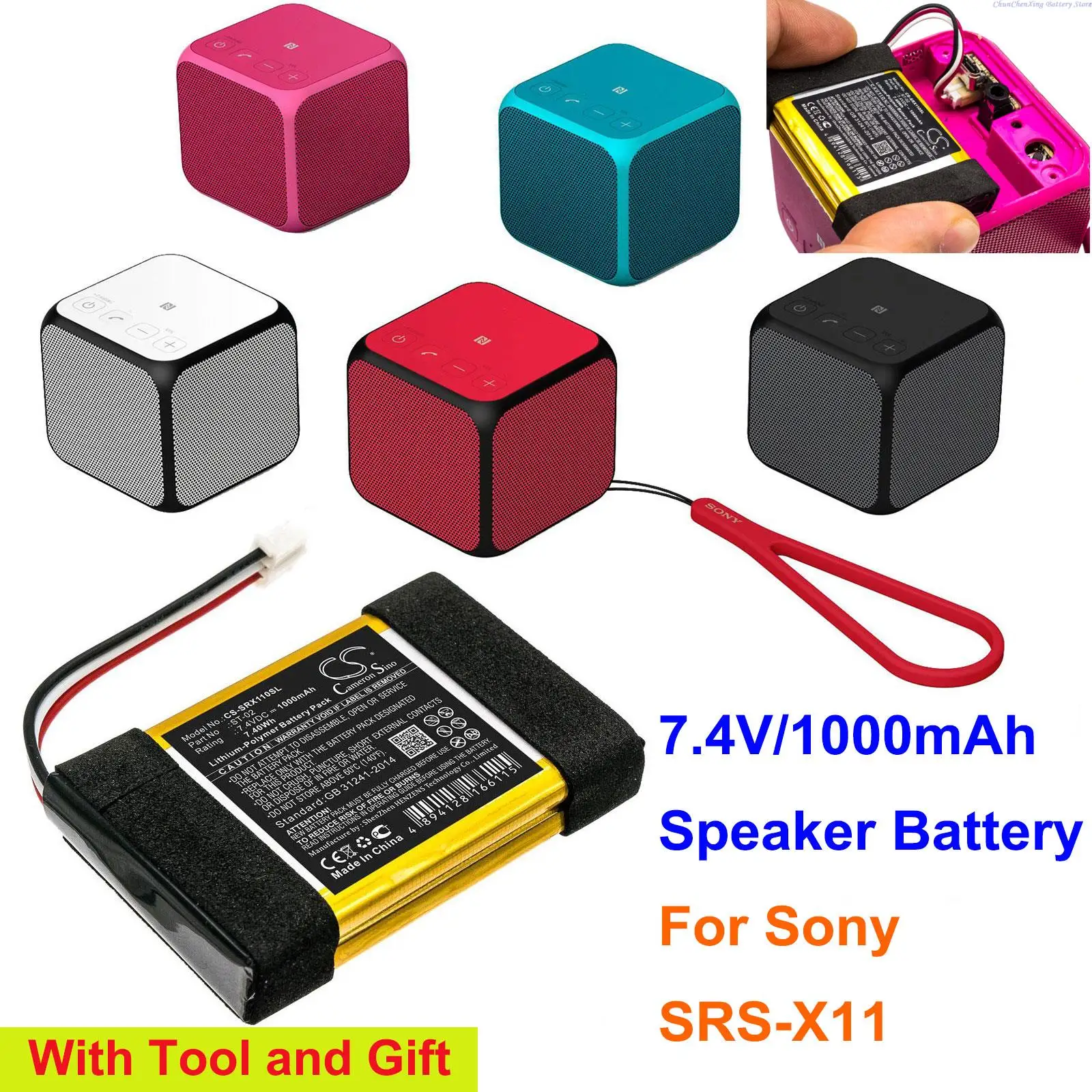 1000mAh Battery ST-02 for Sony SRS-X11