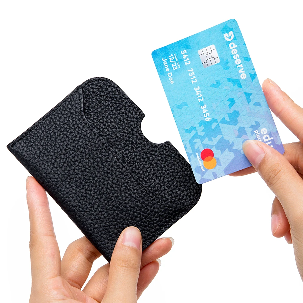 The new leather ultrathin screens more card package small men and women design card zero wallets small card holder card sets