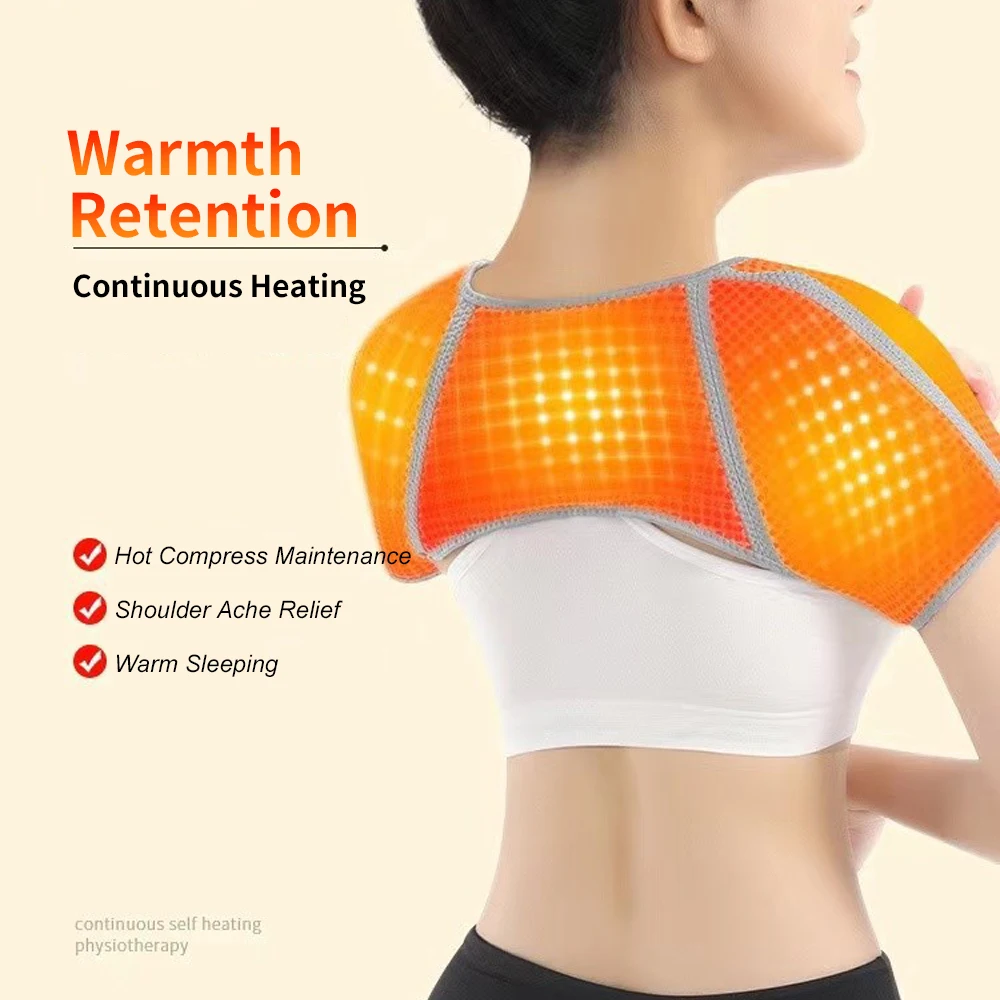 Self-Heating Shawl Neck Back Shoulder Massage Shawl Shoulder Massager Hot Compress Scarf Keep Warming Shoulder Back Warmer Pad