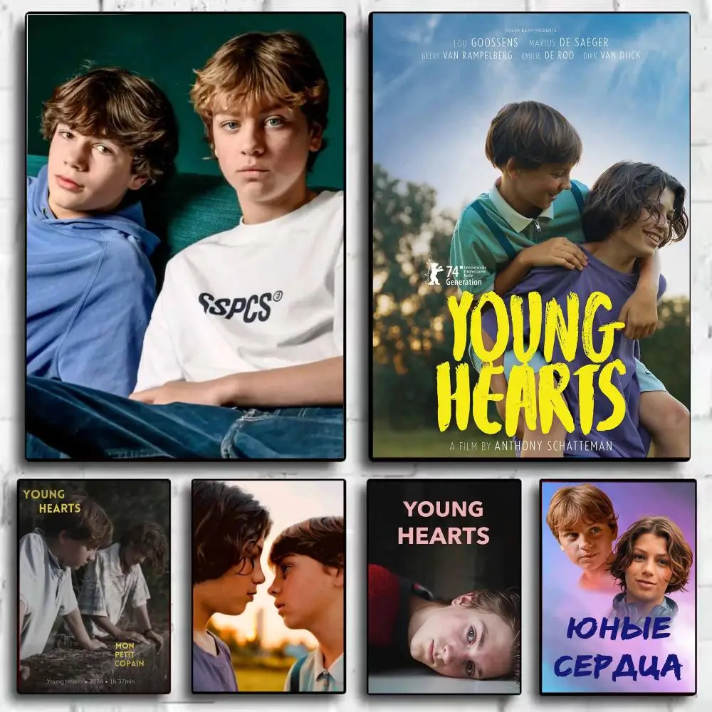 Teen romance drama Y-Young Hearts Poster Modern  Wall Art Aesthetic Minimalist Bedroom Decor Cafe Home Gift