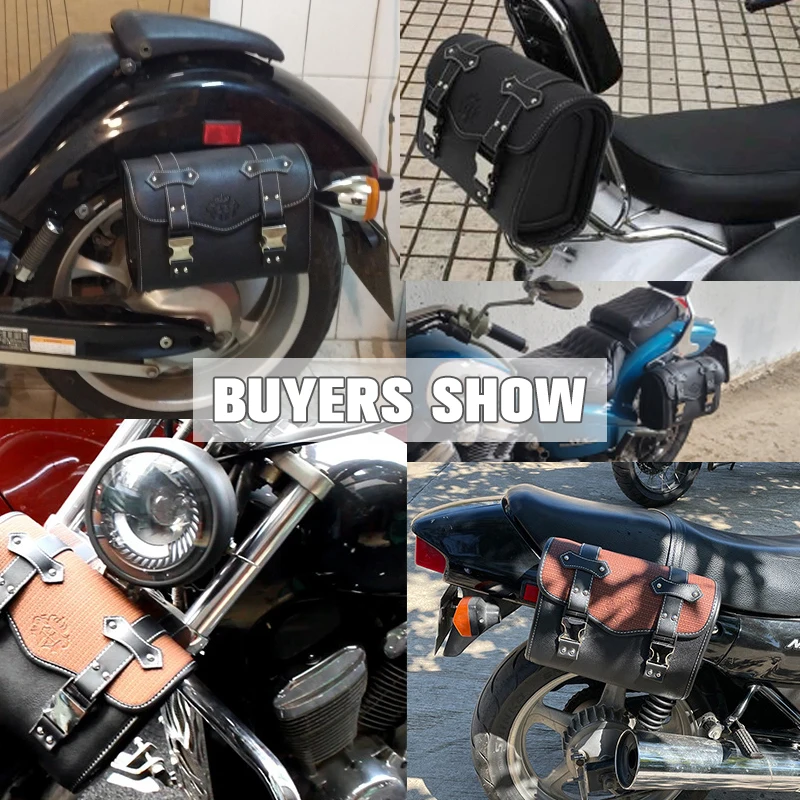 Motorcycle Tool Bag For ADNOH Rebel 250 500 For Rebel 1100 300 For W400 W650 XL883L SR400 Motorcycle Saddlebag Side Bag Retro PU