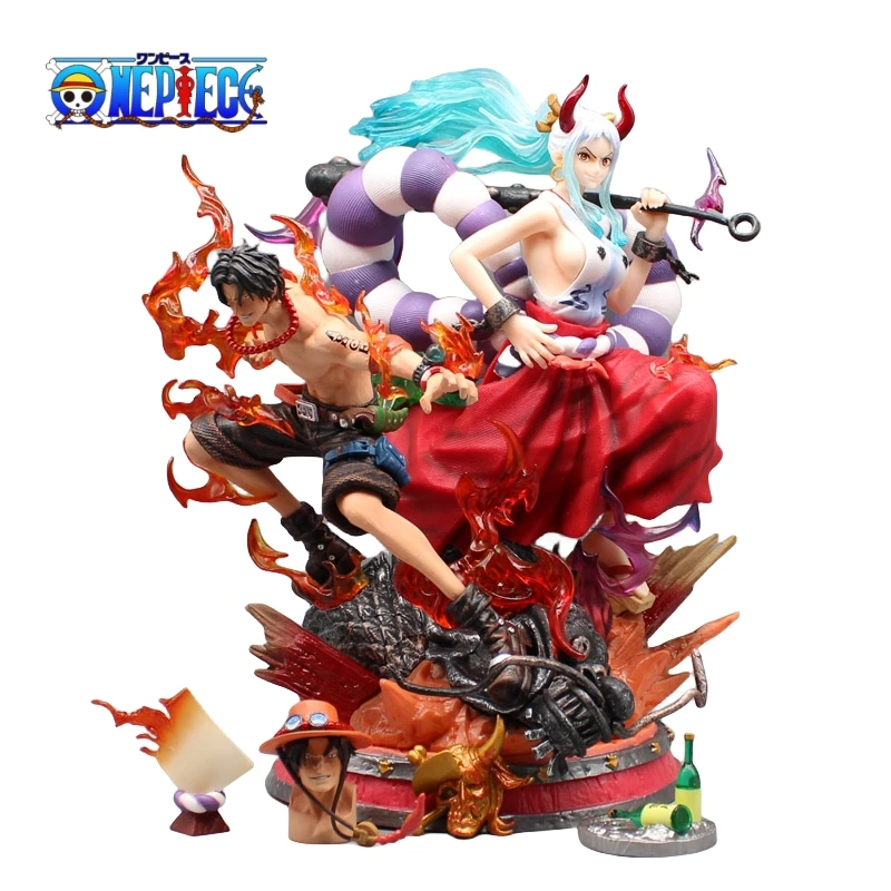 

30.5cm Anime One Piece Yamato Ace Figures Yamato Portgas D Ace Action Figures Children Of Kaido Sabo Anime Pvc Model Toys Gifts