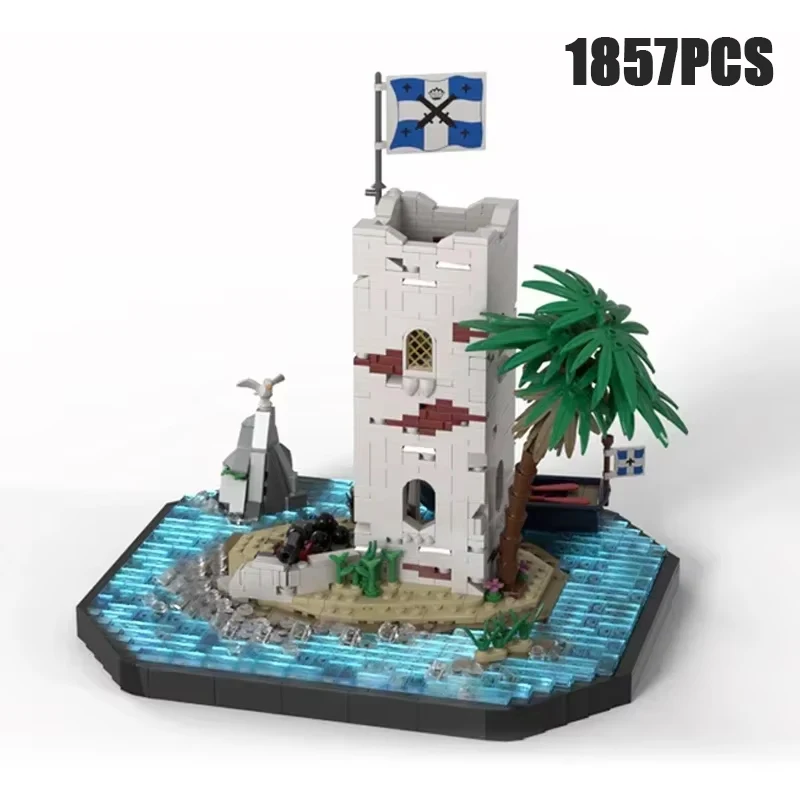 Moc Building Bricks Military Castle Model Sabre Island Remastered Technology Modular Blocks Gift Christmas Toy DIY Sets Assembly