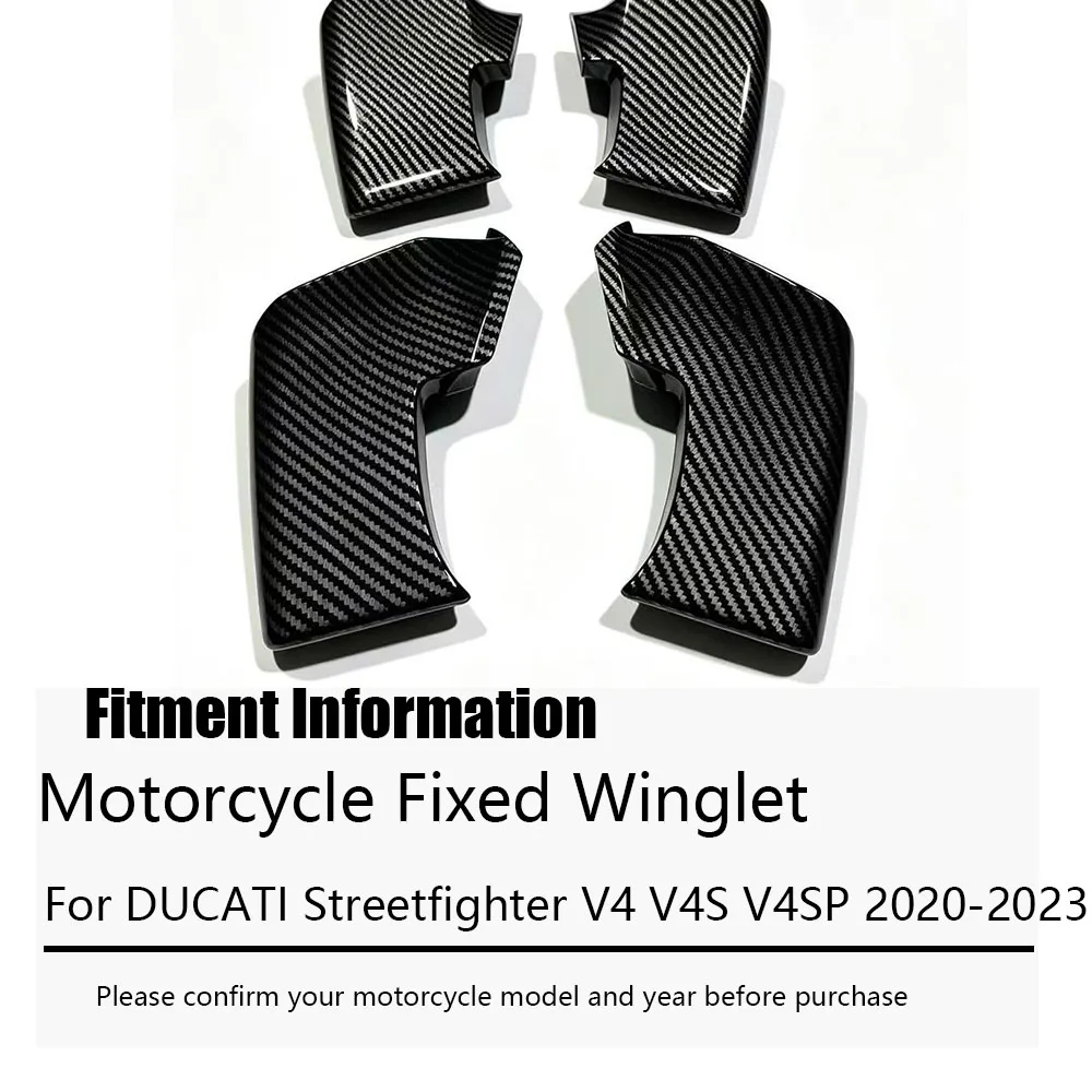 For DUCATI Streetfighter V4 V4S V4SP 2020-2023 Motorcycle Fixed Winglet Side Spoiler Aero Fairing Wing Kit Accessories