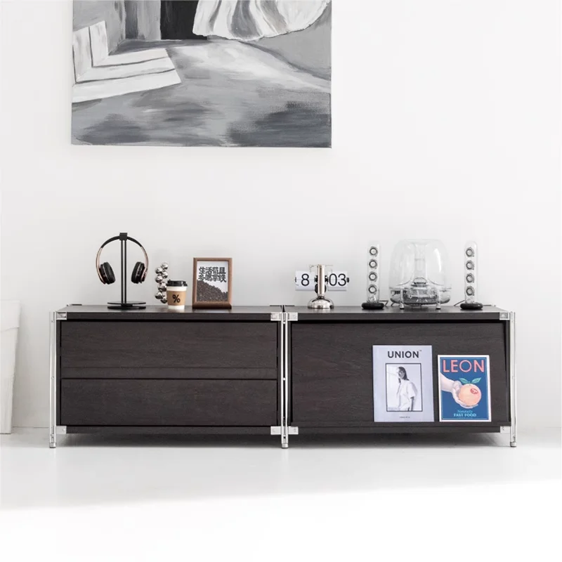 

TV cabinet simple Nordic living room floor-to-ceiling low cabinet storage cabinet wall combination
