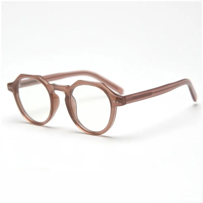 CATERSIDE Retro Polygonale Brille Männer TR Rahmen Hochwertige Brillen für Frauen Transparente Gläser Business Brillen – Detail 11