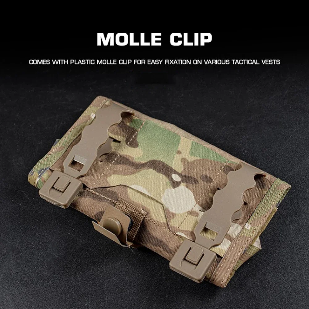 Tactical Cell Phone Holder Pouch Map Pouch Admin Panel Smartphone Pouch MOLLE Airsoft Equipment Hunting Accessory