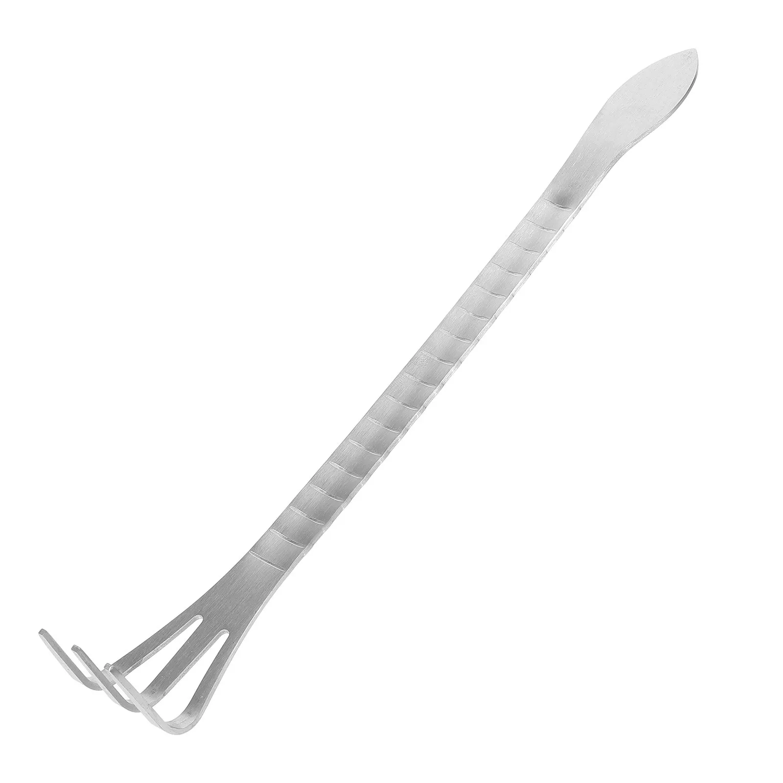 Stainless Steel Small Garden Rake Precision 3-Prong Cultivator for Loosening Soil Weeding Aerating Gardening Tool