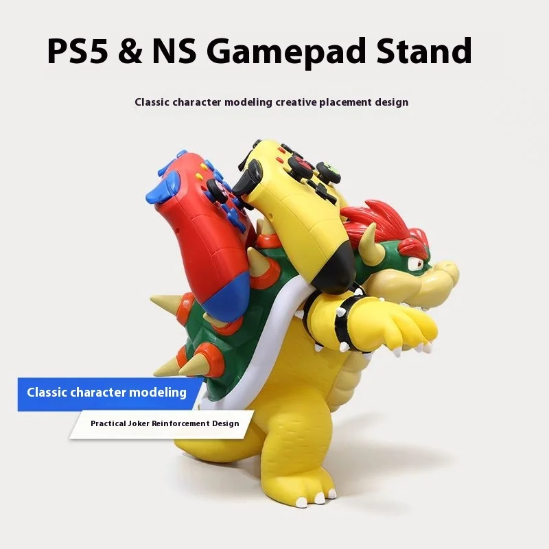 Bowser 20cm Anime Figure Multi-functional Model with Handle Stand for Gamepad PS5 & Ns, Creative Decorative Figurine